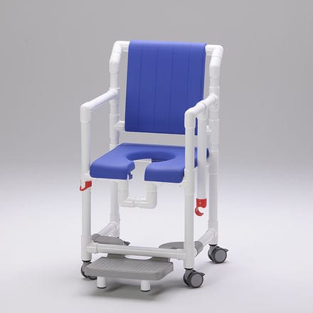 Sedia da doccia con braccioli - SC 100 PPG SB - RCN Medizin - con rotelle / con poggiapiedi scorrevole / con apertura igienica