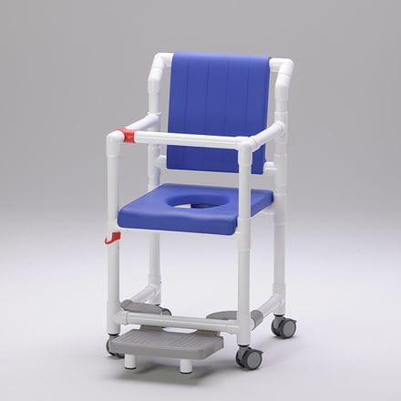 Sedia da doccia con braccioli - SC 100 PSG SB - RCN Medizin - con rotelle / con poggiapiedi scorrevole / con apertura igienica
