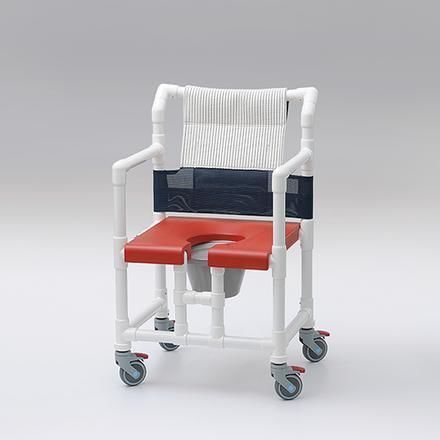 Sedia da toilette con secchio - SCC 250 MS - RCN Medizin - mobile / con apertura igienica / con rotelle