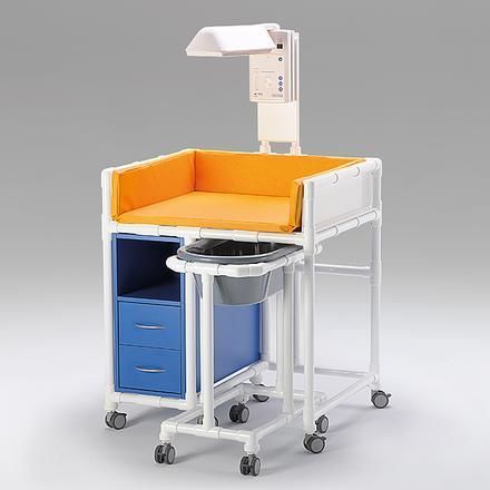 Mobile con fasciatoio con lavabo - WK 07 WL - RCN Medizin - per biopulizia / con vaschette portaoggetti / per ospedali