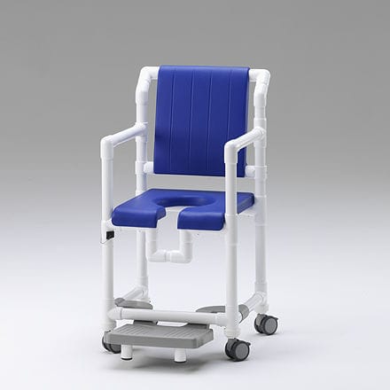 Sedia da doccia con braccioli - SC 100 PPG - RCN Medizin - con rotelle / con apertura igienica / con schienale