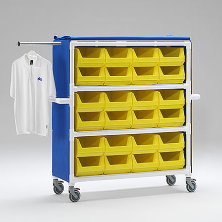 Carrello portabiancheria per sacchi puliti - WT 424 KS - RCN Medizin - medico / da trasporto / di stoccaggio