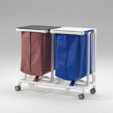 Carrello portabiancheria per sacchi sporchi - SLX 032 FPX - RCN Medizin - ospedaliero / con scomparti / 2 sacchi