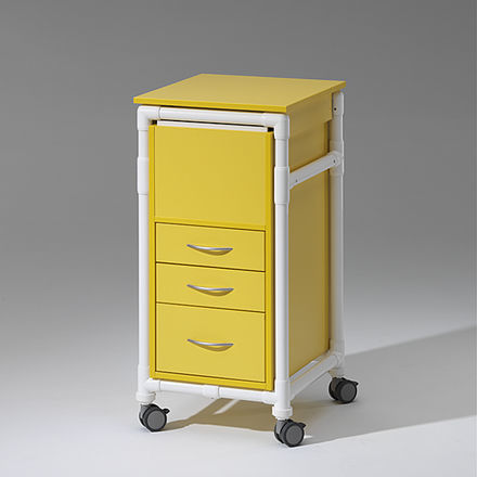 Carrello medico - MDC 100 - RCN Medizin - per cartelle cliniche / di stoccaggio / 3 cassetti