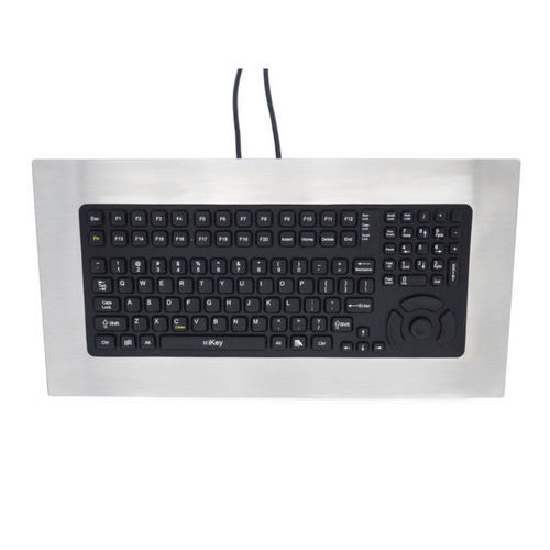 Tastiera medicale con tastierino numerico - PM-5K-FSR-NI - IKEY - in gomma siliconica / in acciaio inossidabile / USB