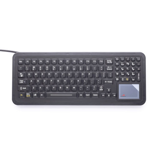 Tastiera medicale con touchpad - SlimKey™ - IKEY - in gomma siliconica / USB