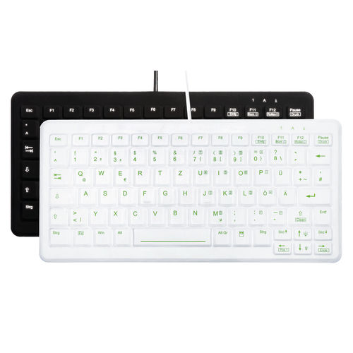Tastiera medicale in silicone - AK-C4110 - Active Key GmbH - USB / igienica / lavabile