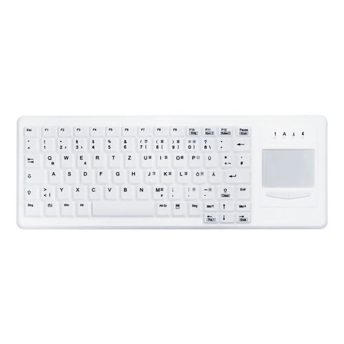 Tastiera medicale con touchpad - AK-CB4400 - Active Key GmbH - in silicone / con retroilluminazione LED / disinfettabile