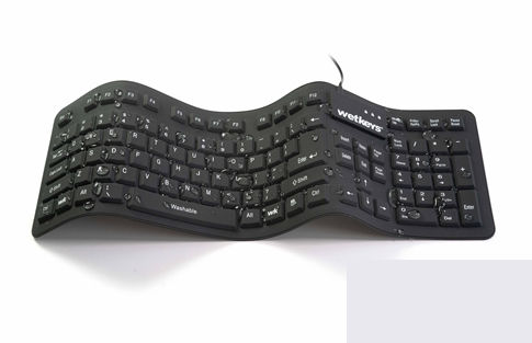 Tastiera medicale in silicone - KBWKFC106-BK - WETKEYS - flessibile / impermeabile / ermetica
