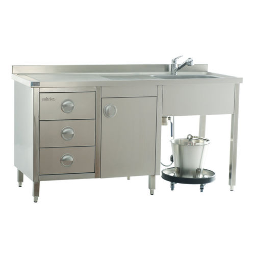 Tavolo per gesso - MAM 1070 - MIXTA - rettangolare / con lavandino / in acciaio inossidabile