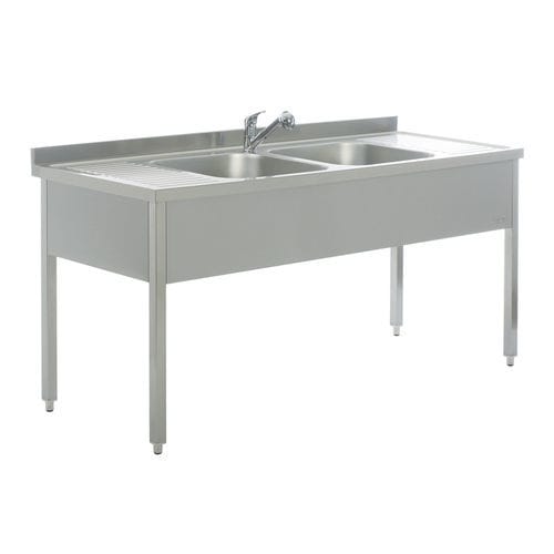 Lavandino chirurgico 1 postazione - Instrument Washing Sink (Double-Bay) - MIXTA - in acciaio inossidabile / con cassetto