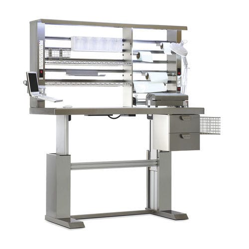 Riunito per dipartimento di sterilizzazione - MCI 3656 - MIXTA - di confezionamento / con ripiani / con illuminazione