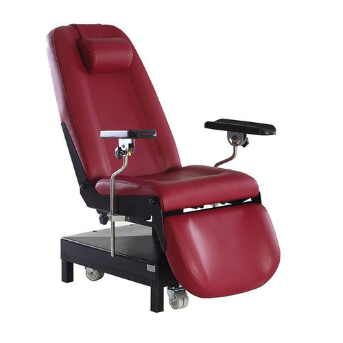 Poltrona per prelievo di sangue manuale - MKAK 1400 - MIXTA - a 3 sezioni / con rotelle / ad altezza regolabile