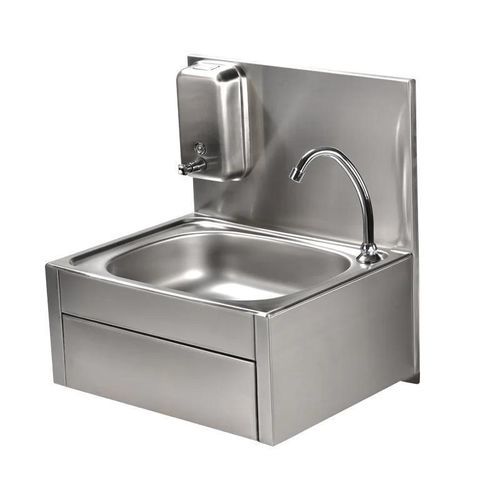 Lavandino medico - MDML 4040 - MIXTA - per struttura sanitaria / 1 postazione / in acciaio inossidabile