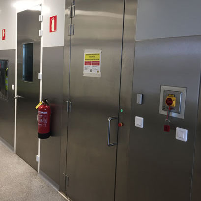 Porta per ospedale - ENR BH - Tané Hermetic - da laboratorio / battente / in acciaio inossidabile