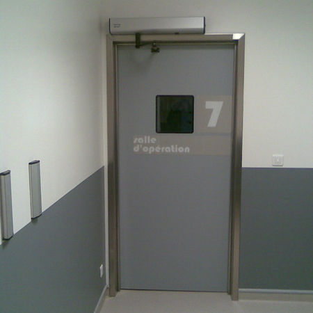 Porta di servizio - TSP  - Tané Hermetic - per struttura sanitaria / per camera bianca / battente