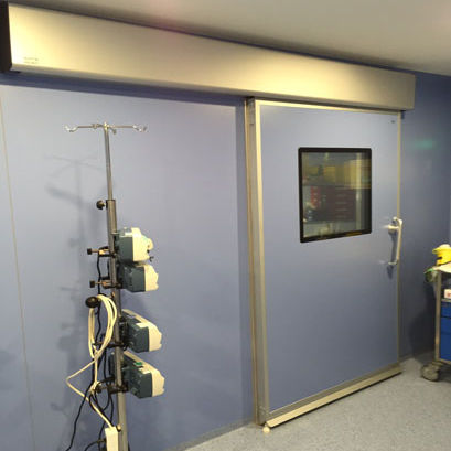 Porta a schermatura RF - TH7  - Tané Hermetic - per struttura sanitaria / per MRI / scorrevole