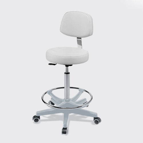 Sgabello ad altezza regolabile - 021/S - Lemi MD - pneumatico / con rotelle / con schienale regolabile