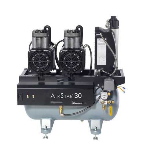 Compressore medico - AirStar 30 - Air Techniques - per odontoiatria / a membrana / 4 postazioni