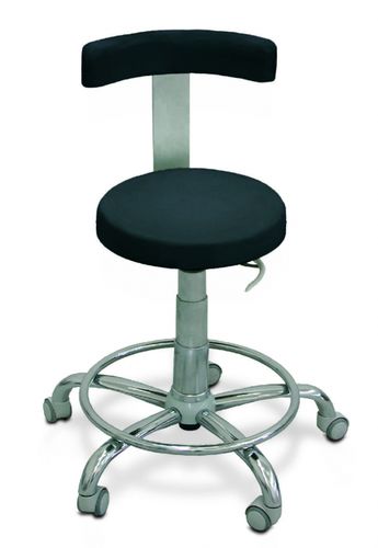 Sgabello per ambulatorio - HX - TT Med s.r.l. - ad altezza regolabile / con schienale / con poggiapiedi