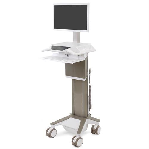Carrello informatico di distribuzione di farmaci - CareFit™ Pro - Ergotron - per pannello PC / con batteria / ad altezza regolabile