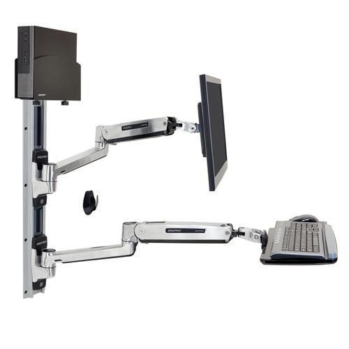 Workstation medica - LX Sit-Stand - Ergotron - da parete / inclinabile