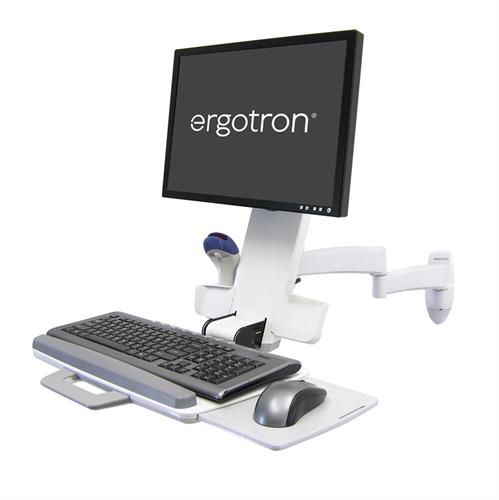 Workstation medica - 45-230-2 series - Ergotron - da parete / ad altezza regolabile / inclinabile