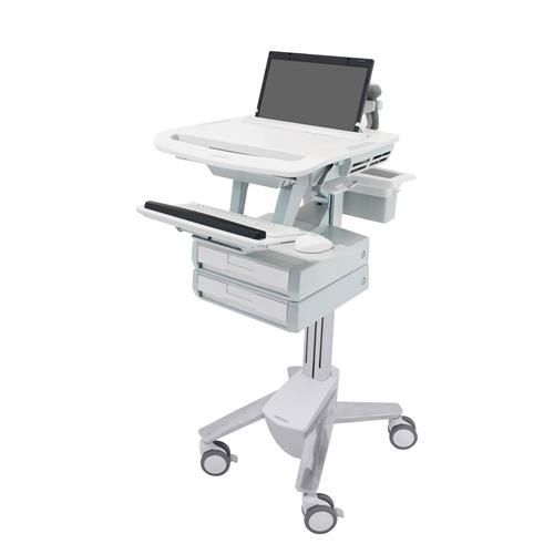 Carrello informatico di distribuzione di farmaci - SV43-1120-0  - Ergotron - con batteria / ad altezza regolabile / con cassetti