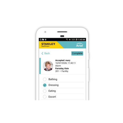 Applicazione android per comunicazioni - Arial - Securitas Healthcare - di gestione / di allarme / di sicurezza