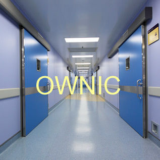 Porta per sala operatoria - QTDM-1 - OWNIC - scorrevole / in acciaio inossidabile / a vetrina