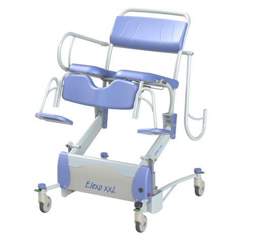 Sedia da doccia con braccioli - Elexo XXL - SCEMED - con poggiapiedi / con secchio / bariatrica