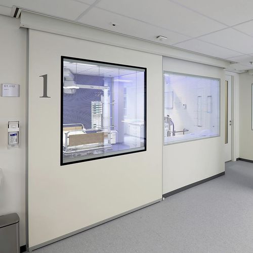 Porta per terapia intensiva - Metaficient - Metaflex Doors Europe - per dipartimento di emergenza / per camera di degenza / per ambulatorio