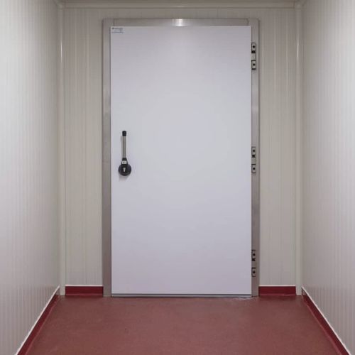 Porta di servizio - KDM Chiller - Metaflex Doors Europe - per ospedale / con cerniera / doppia