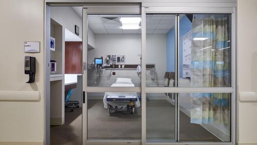 Porta di protezione - Dura-Care 7300 TL-FBO - Stanley Access Technologies - per ospedale / per terapia intensiva / scorrevole