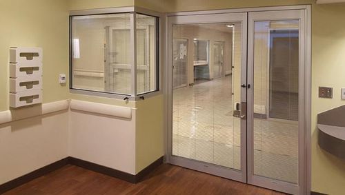 Porta per ospedale - Dura-Care 7400 - Stanley Access Technologies - per terapia intensiva / battente