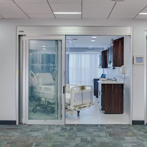 Porta per ospedale - Dura-Care 7500TL - Stanley Access Technologies - per terapia intensiva / scorrevole / a vento