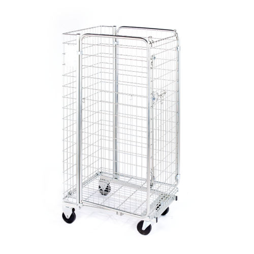 Carrello portabiancheria da trasporto - 372.500 - Sclessin Productions - con ripiano / con porta / in metallo