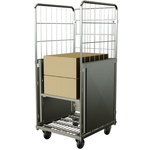Carrello portabiancheria per sacchi puliti - Sclessin Productions - ospedaliero / da trasporto / di distribuzione