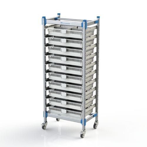 Carrello per farmaci - EasyLine - Sclessin Productions - per dispositivi medici / di trasporto / in alluminio