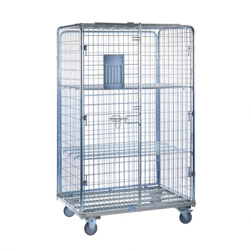 Carrello portabiancheria con porta - 372.132 - Sclessin Productions - in acciaio inossidabile