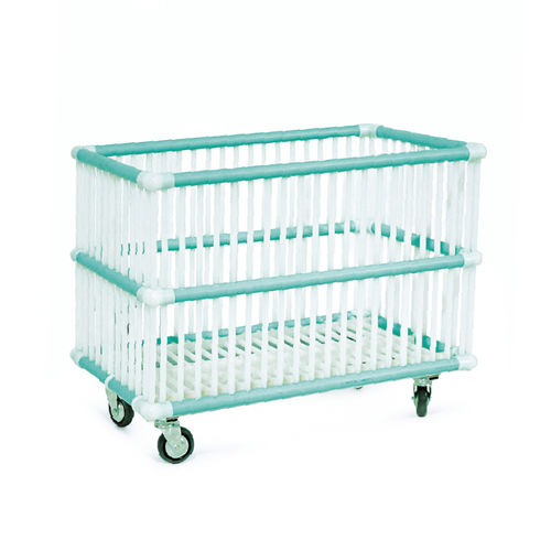 Carrello portabiancheria per sacchi sporchi - Moplen - Sclessin Productions - ospedaliero / da trasporto / di stoccaggio