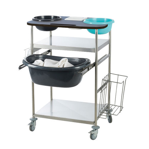 Carrello portabiancheria per sacchi sporchi - Optimum - Sclessin Productions - medico / da trasporto / portarifiuti