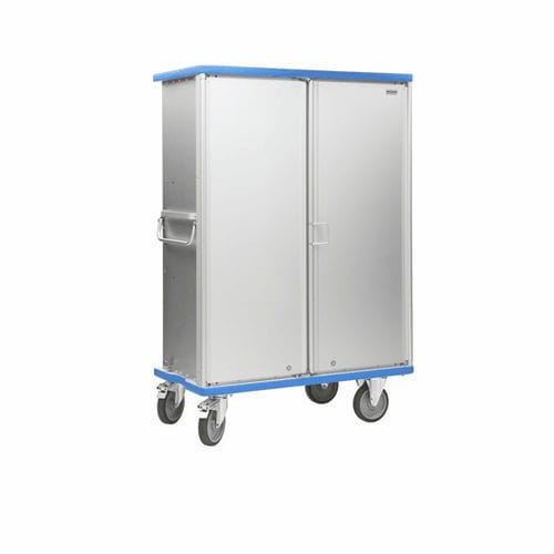 Armadio portabiancheria pulita - E2726 - Sclessin Productions - per ospedale / con rotelle / 2 porte
