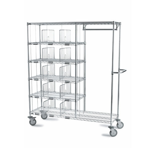 Carrello portabiancheria per sacchi puliti - Hygirack - Sclessin Productions - di stoccaggio / di distribuzione / con ripiano