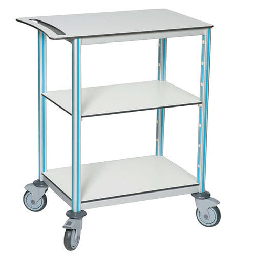 Carrello medico - Agily® compact - PRATICIMA - per trattamenti / in alluminio anodizzato / 1 ripiano