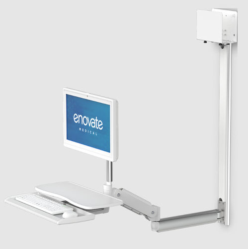 Workstation medica - e997 - Enovate - da parete / ad altezza regolabile