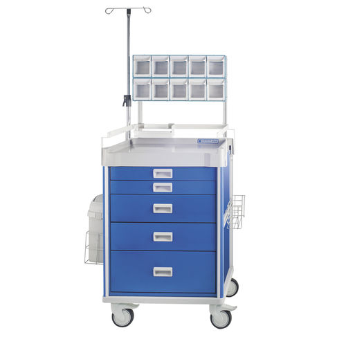 Carrello per anestesia - QT41B27K33669B - Logiquip - di trasporto / in alluminio / 5 cassetti