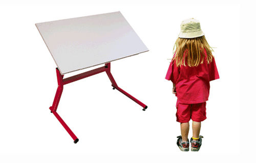 Tavolo ergoterapico ad altezza regolabile - ergo Skater - Möckel Feinmechanik - con rotelle / pediatrico