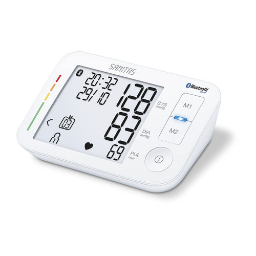Sfigmomanometro elettronico automatico - SBM 37 - Sanitas - Bluetooth / con bracciale integrato