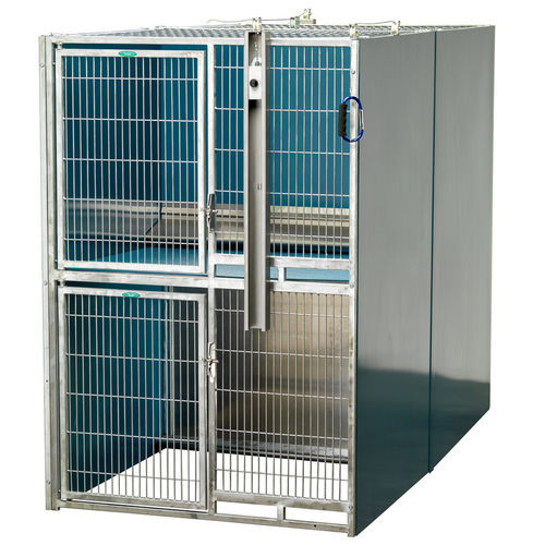 Gabbia veterinaria per cani - T-KENNEL QUAD - Shor-Line - 2 scomparti / due ponti / in PVC